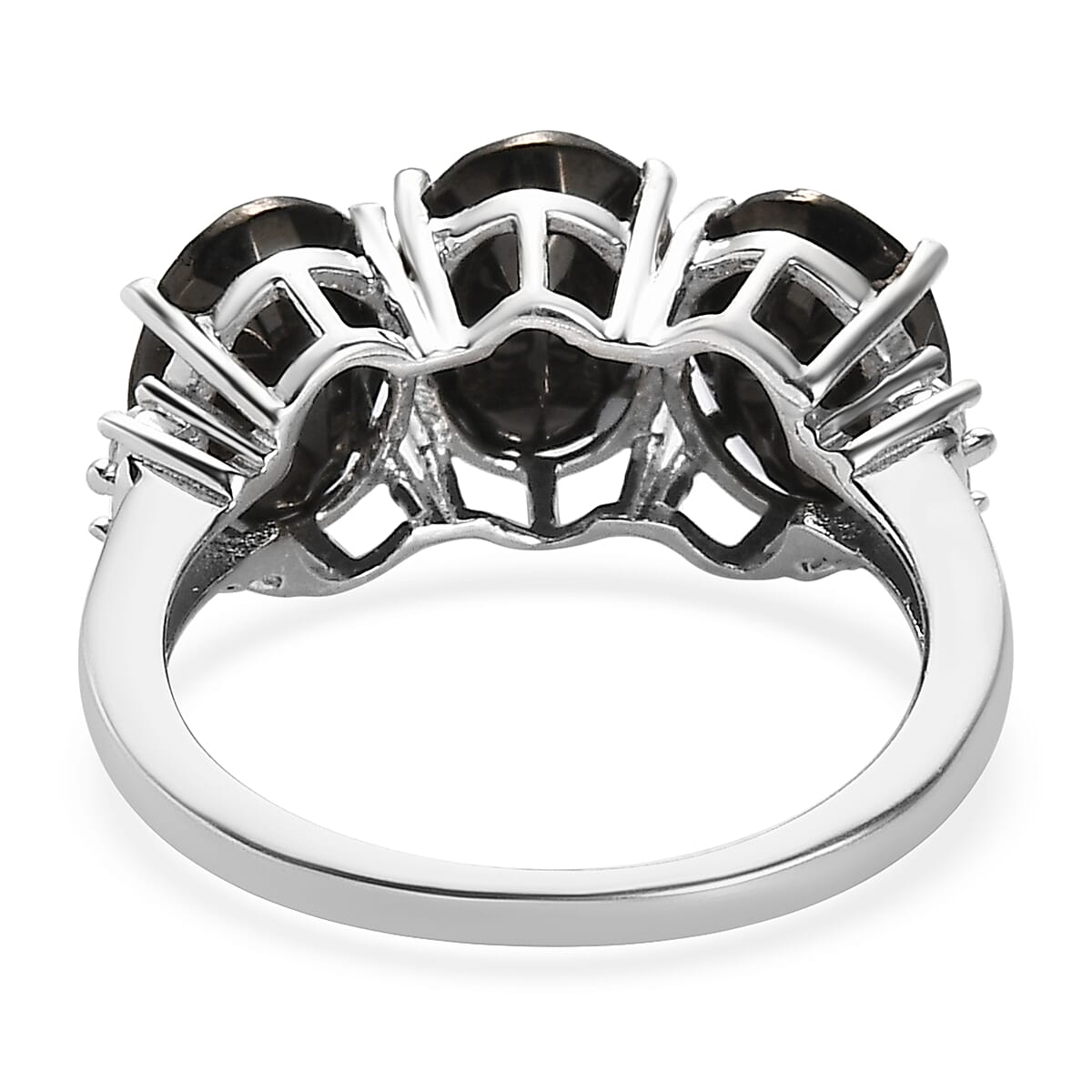 Elite Shungite and Moissanite Ring in Platinum Over Sterling Silver 1.90 ctw image number 4