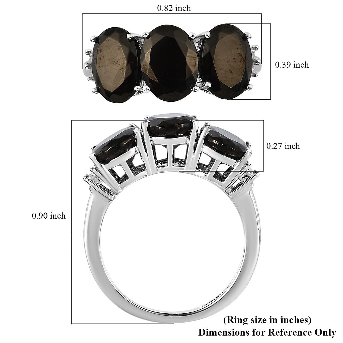 Elite Shungite and Moissanite Ring in Platinum Over Sterling Silver 1.90 ctw image number 5