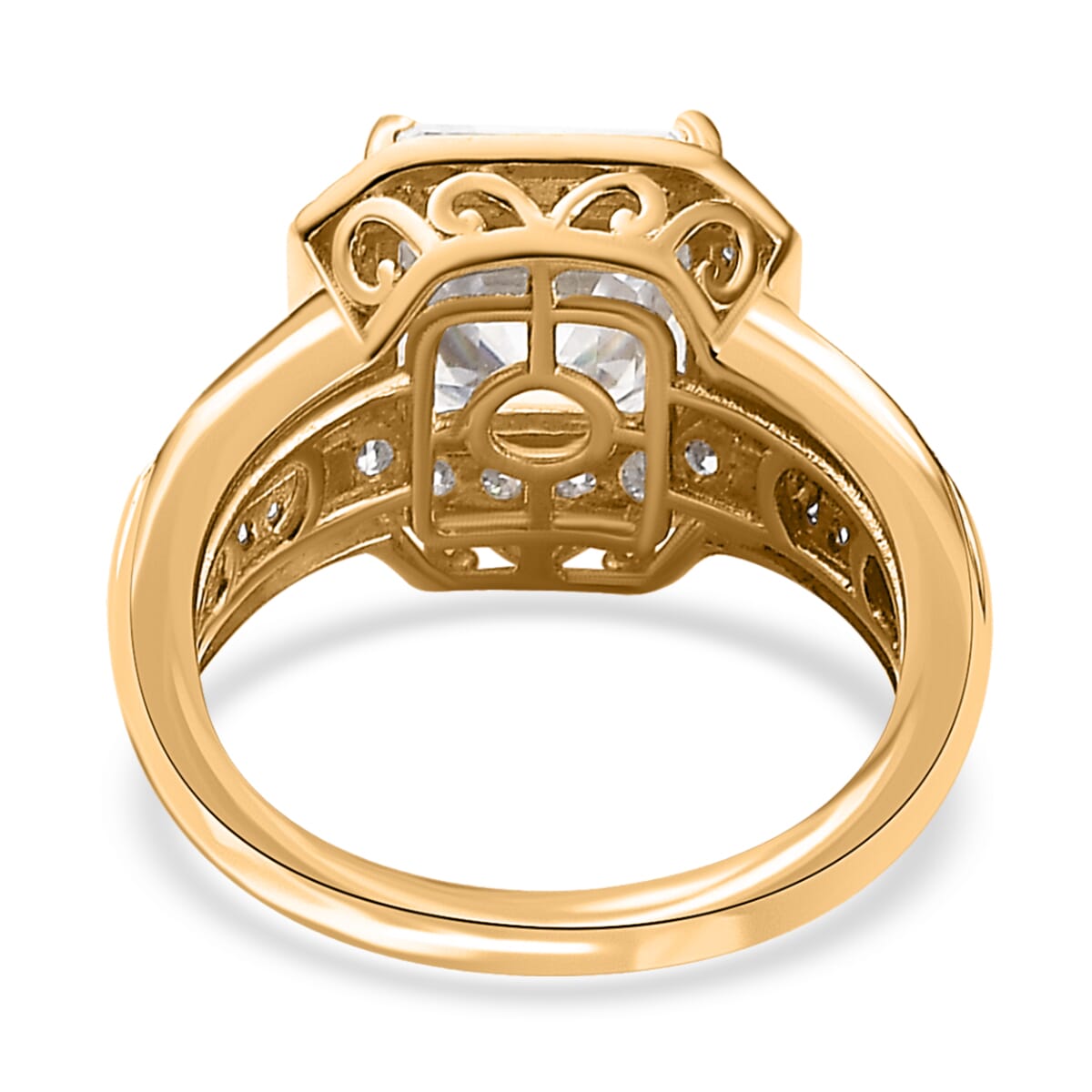 Moissanite Ring in Vermeil Yellow Gold Over Sterling Silver (Size 10.0) 4.85 ctw image number 4