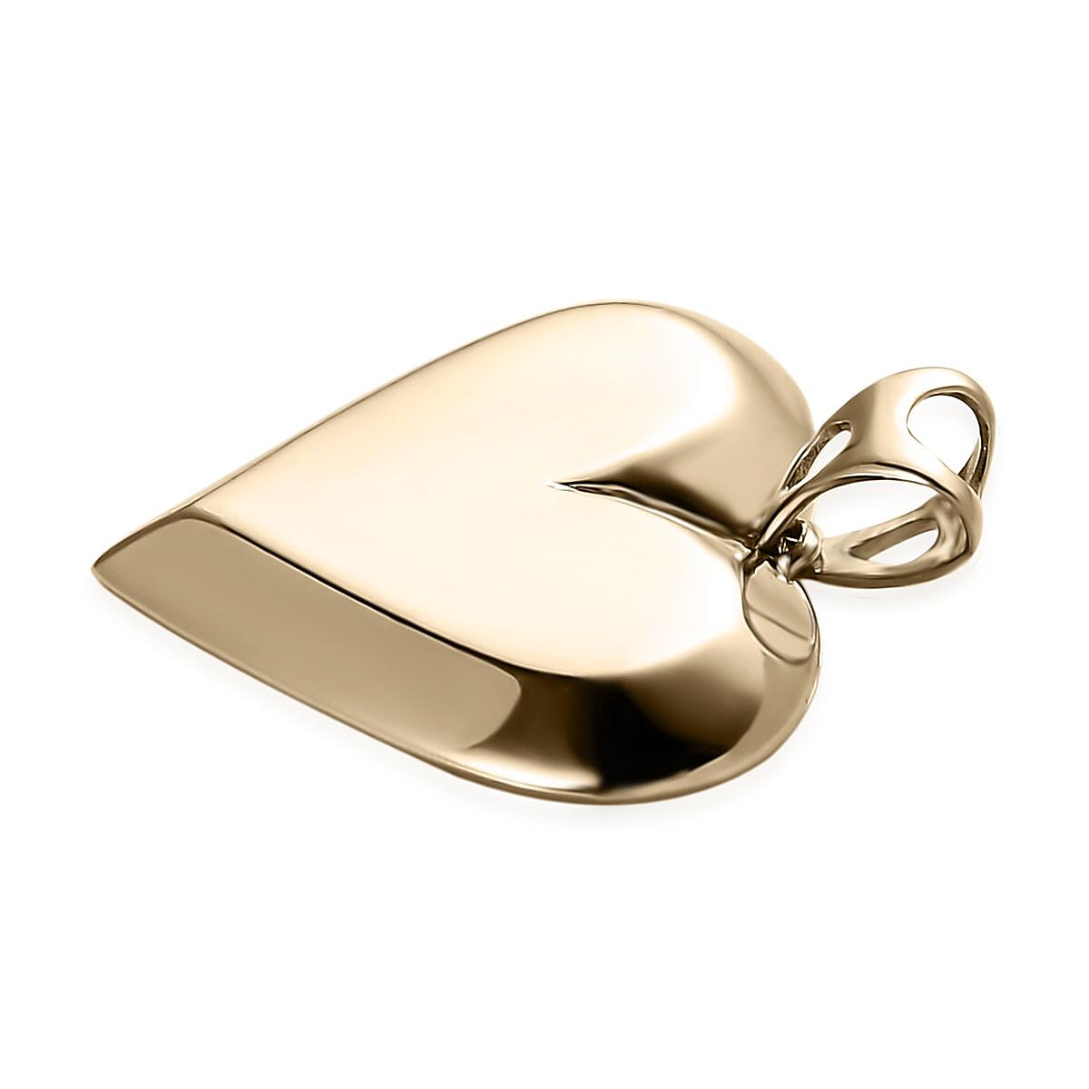 Luxoro 10K Yellow Gold Heart Pendant 1.65 Grams image number 3
