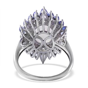 Premium Ethiopian Welo Opal and Multi Gemstone Cocktail Ring in Platinum Over Sterling Silver (Size 6.0) 4.85 ctw