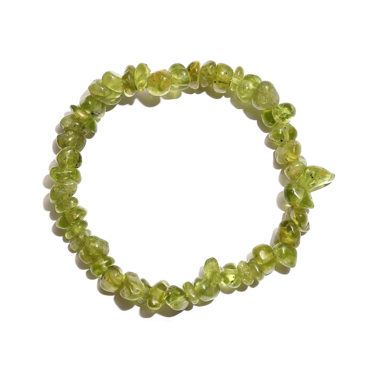 Peridot Chips Stretch Bracelet 120.00 ctw image number 0