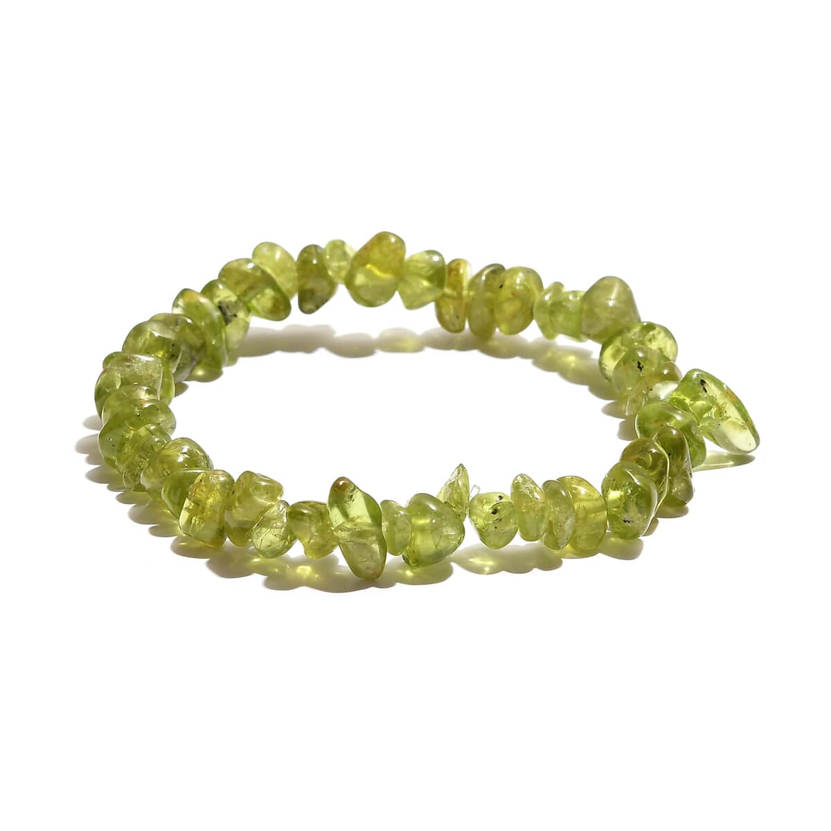 Peridot Chips Stretch Bracelet 120.00 ctw image number 3