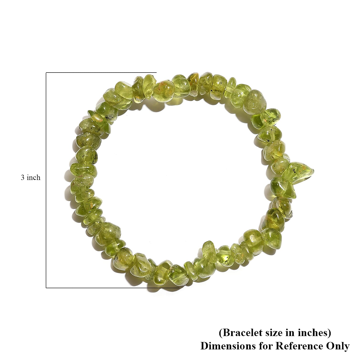 Peridot Chips Stretch Bracelet 120.00 ctw