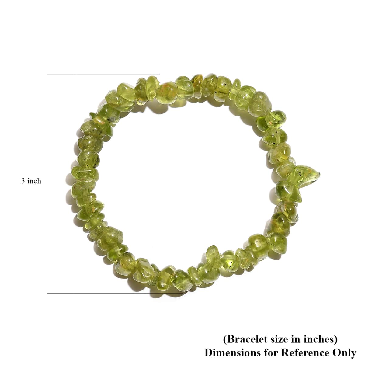 Peridot Chips Stretch Bracelet 120.00 ctw image number 4