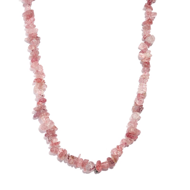 Tanzanian Natronite 143.50 ctw Chips Necklace 20 Inches in Sterling Silver