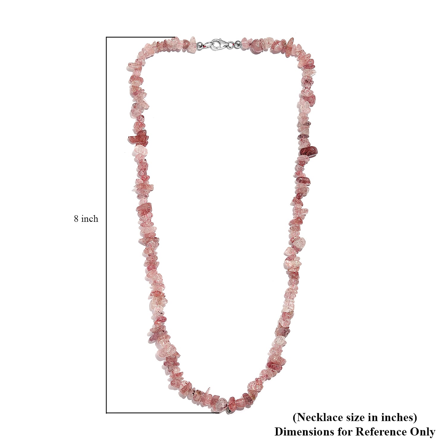 Tanzanian Natronite 143.50 ctw Chips Necklace 20 Inches in Sterling Silver