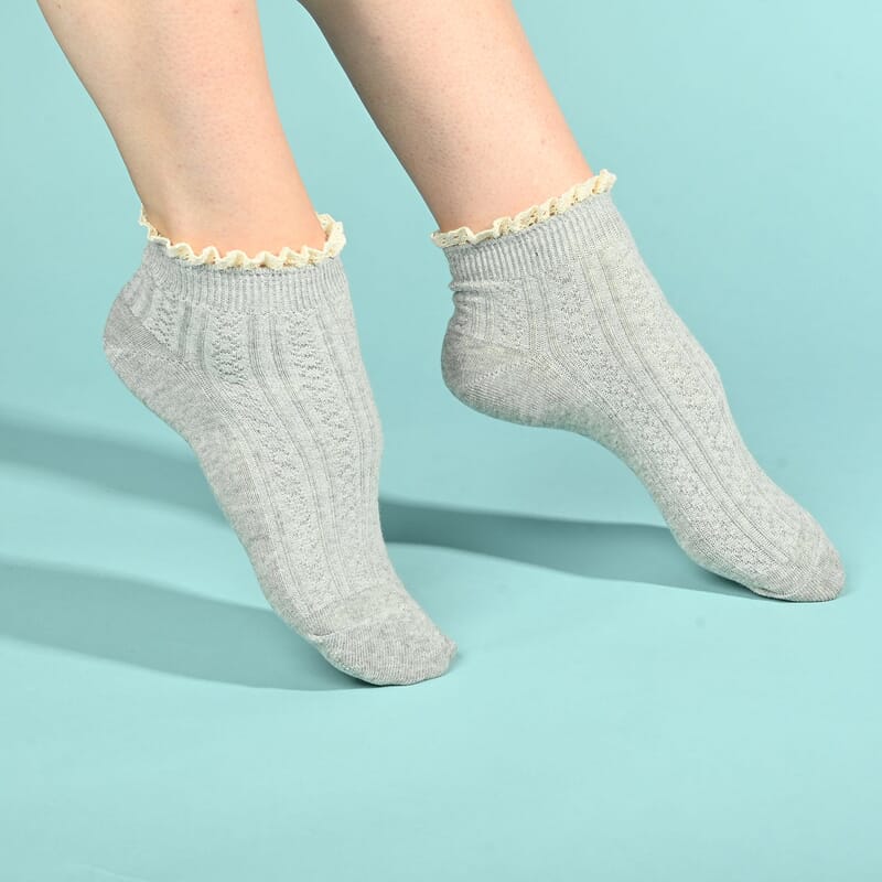Ankle Sock Set of 4- Classic - White, Black, Heather Gray and Chic Blush