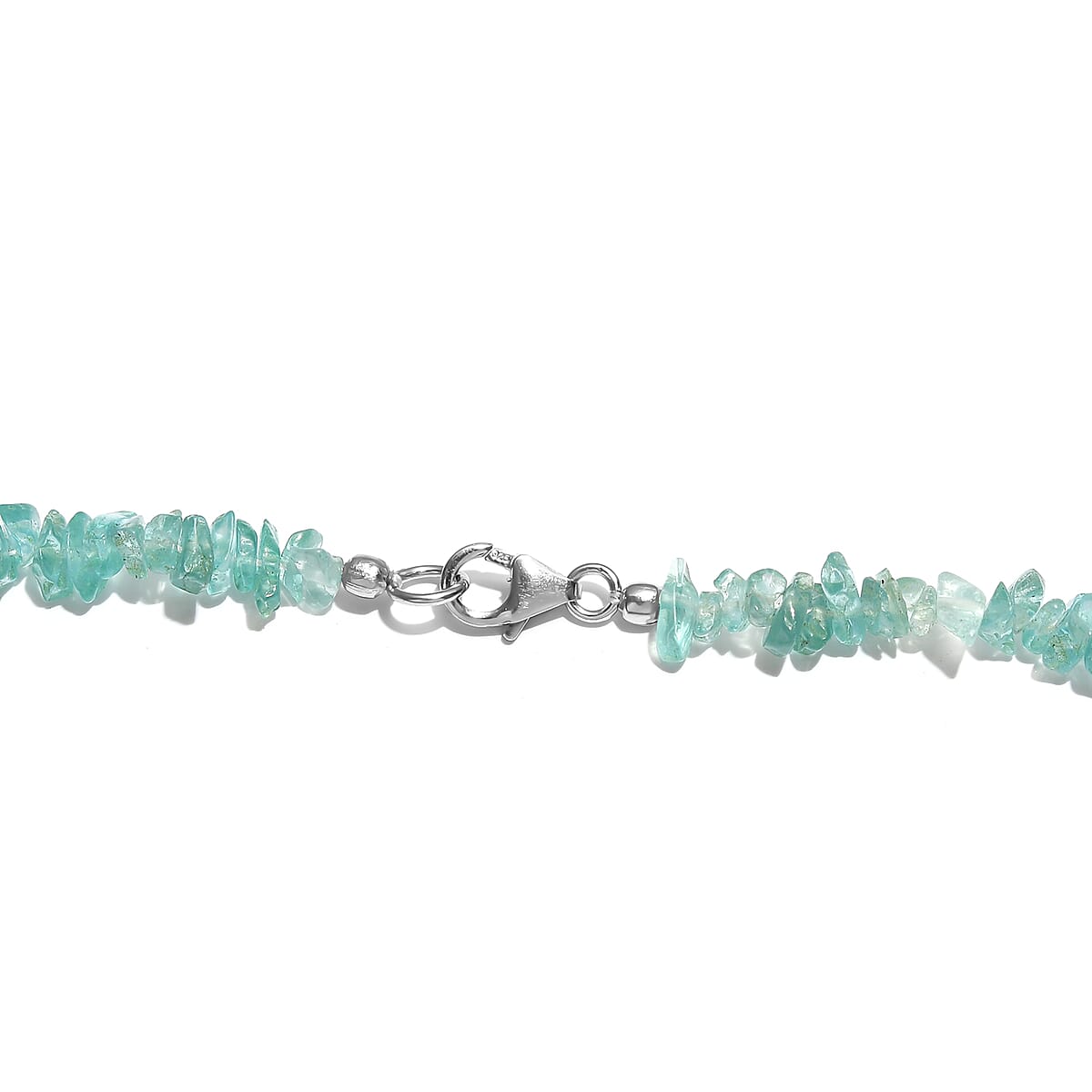 Apatite Chips Necklace 20 Inches in Sterling Silver 116.10 ctw image number 4