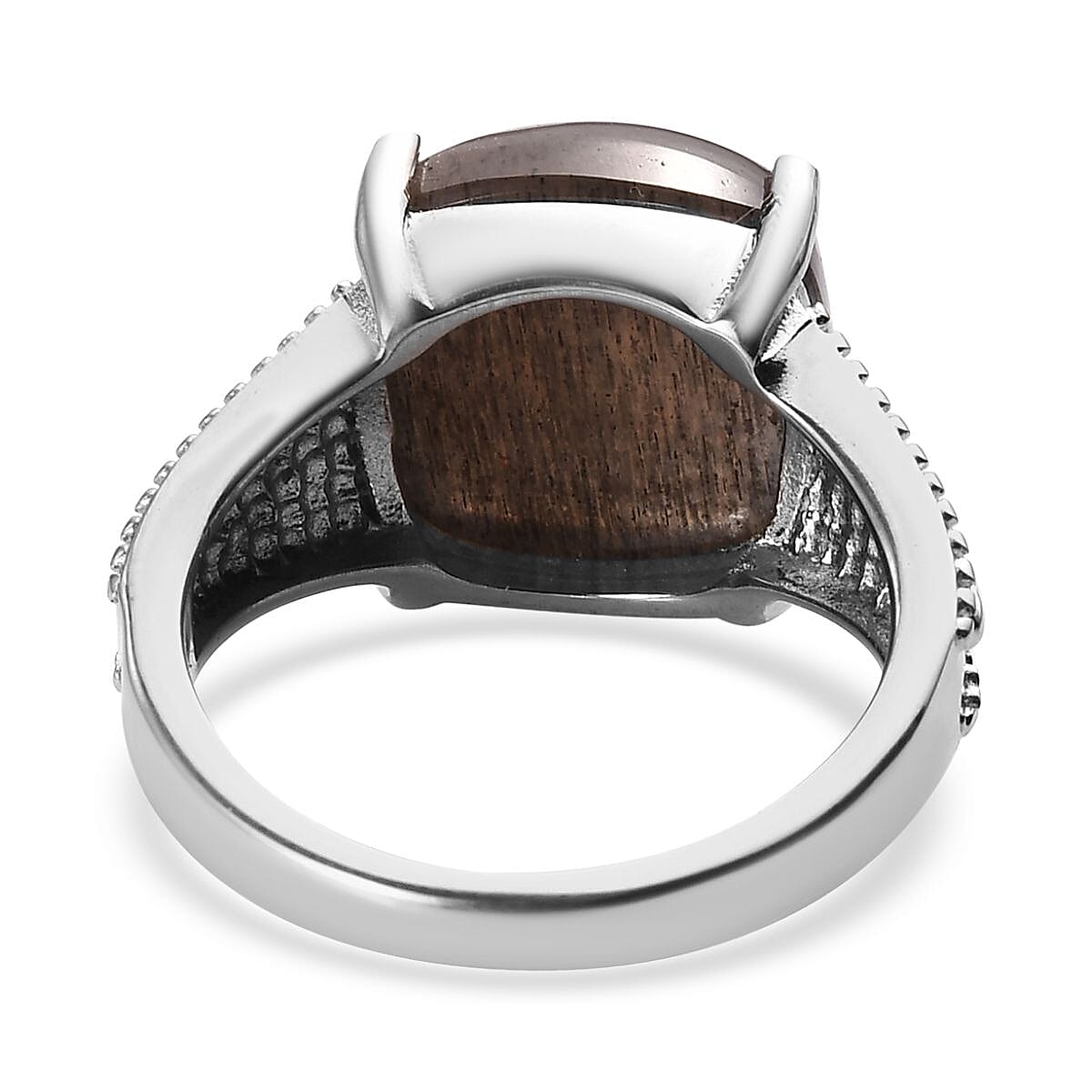 Golden Sheen Moonstone Solitaire Ring in Stainless Steel (Size 6.0) 7.15 ctw , Tarnish-Free, Waterproof, Sweat Proof Jewelry image number 4