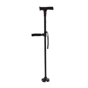 Soulsmart Black 2 Handles Foldable Smart Easy Up Cane with LED Light (2xAAA Batteries Not Included)