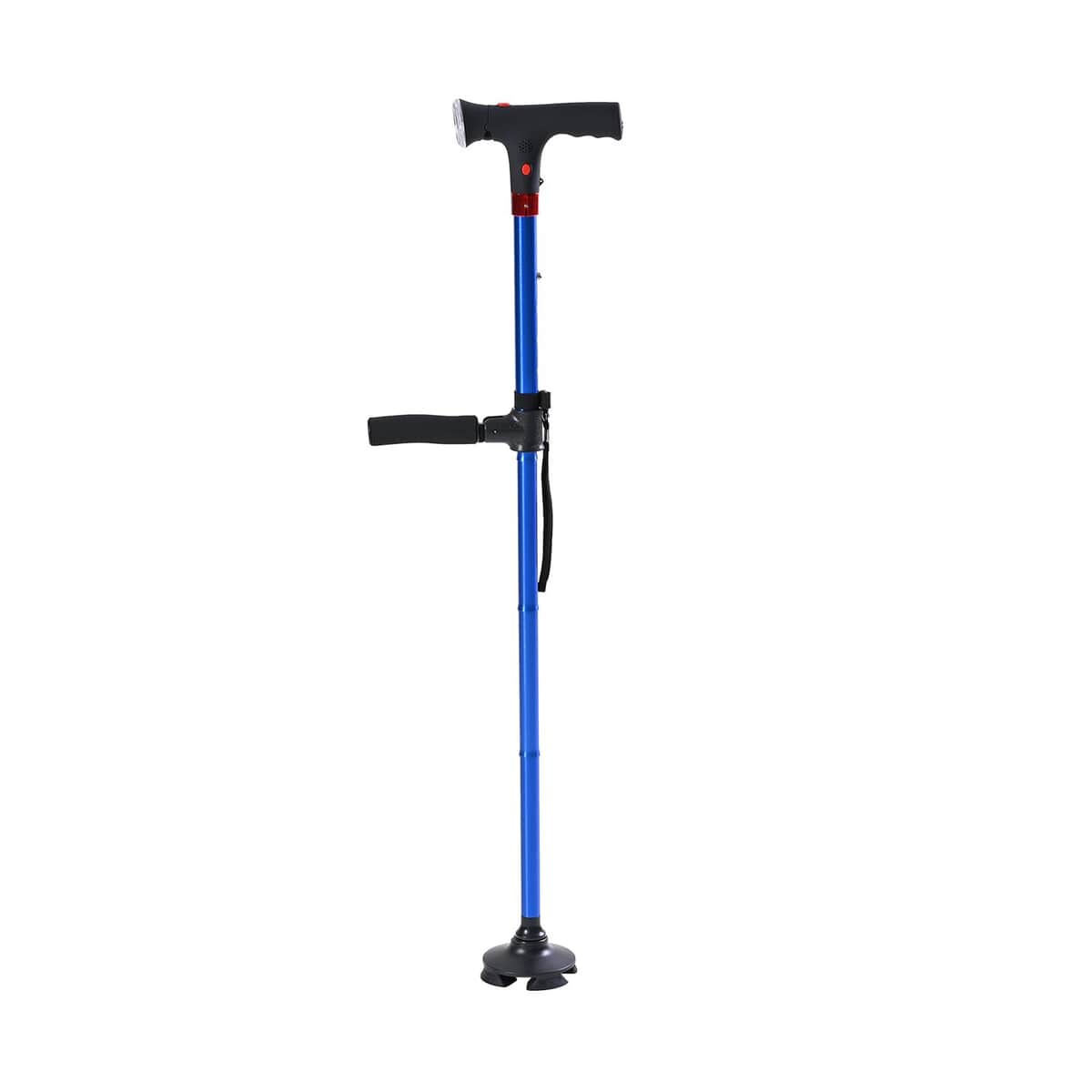 Blue 2 Handles Foldable Smart Easy Up Cane with LED Light (2xAAA Batteries Not Included) image number 0