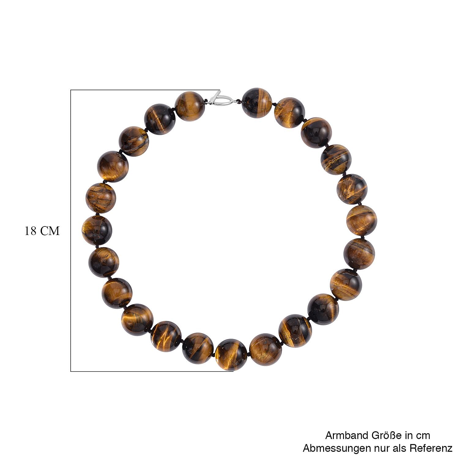 Yellow Tigers Eye Necklace 1250.00 ctw in Rhodium Over Sterling Silver (Size 20.0)