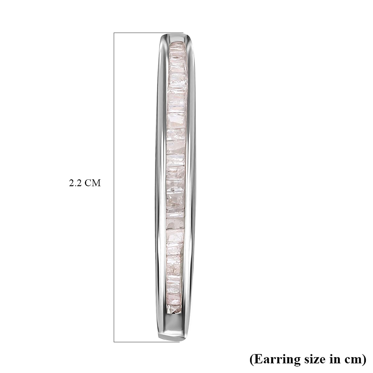 Diamond 0.55 ctw Hoop Earrings in Platinum Over Sterling Silver 