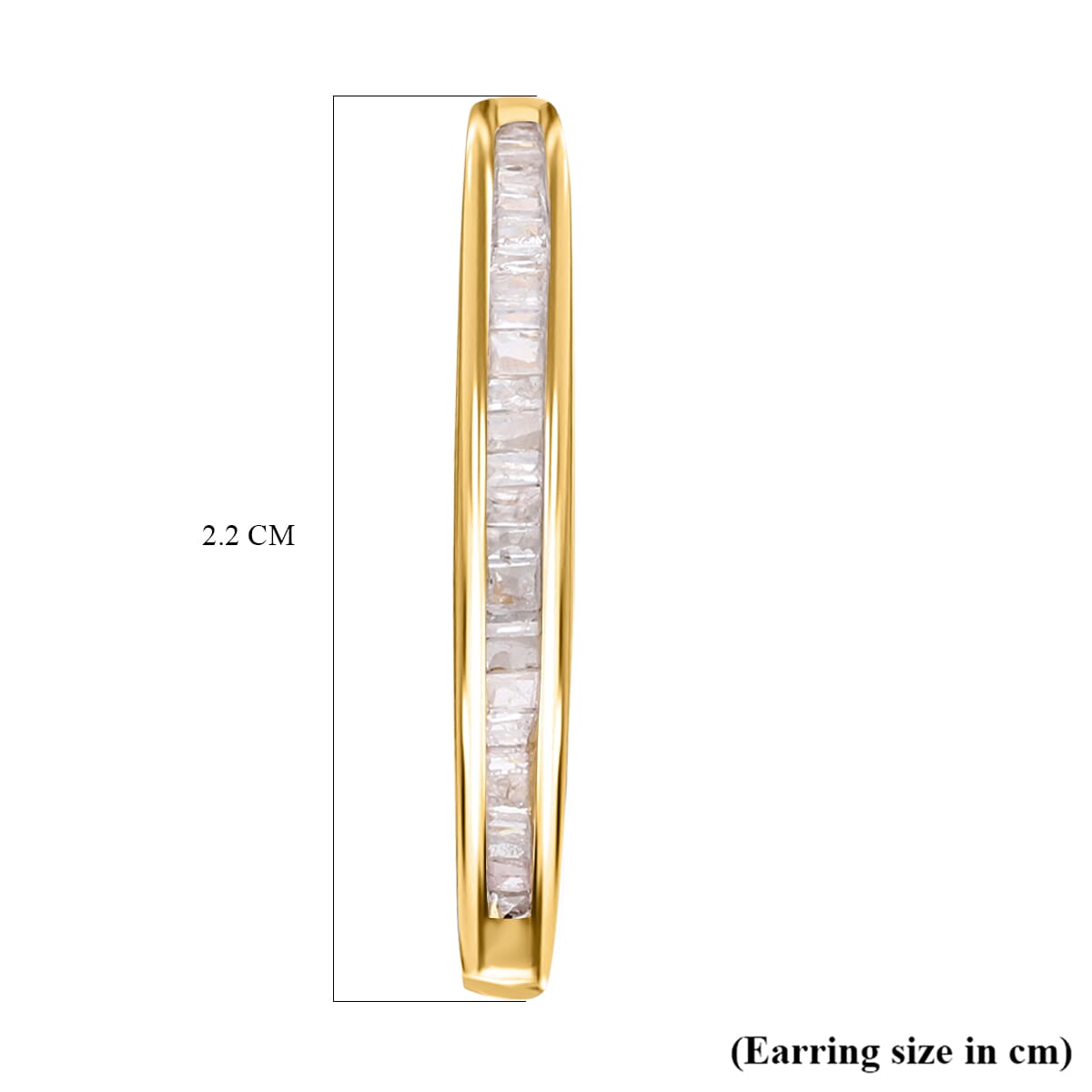 Diamond 0.55 ctw Hoop Earrings in Vermeil Yellow Gold Over Sterling Silver  image number 4
