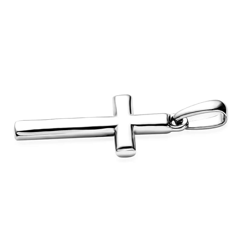 950 Platinum Cross Pendant, 950 Platinum Pendant, Plain Metal Jewelry, Cross Jewelry, Birthday Gifts 1.80 Grams