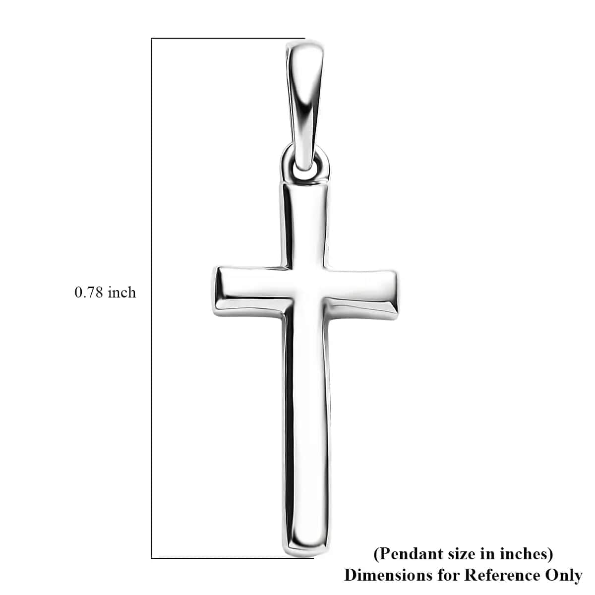 950 Platinum Cross Pendant, 950 Platinum Pendant, Plain Metal Jewelry, Cross Jewelry, Birthday Gifts 1.80 Grams image number 6