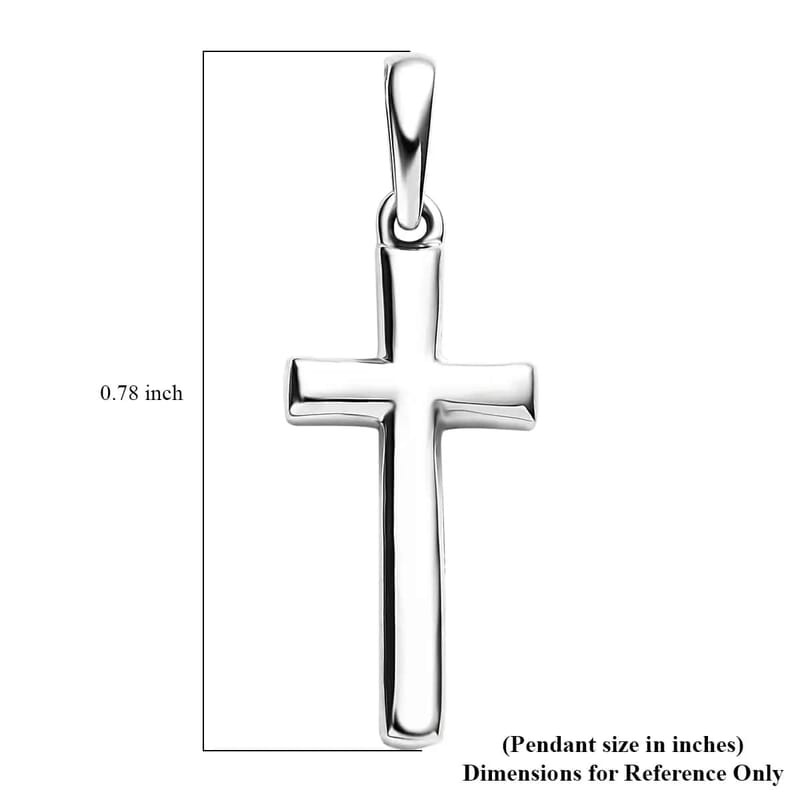 950 Platinum Cross Pendant, 950 Platinum Pendant, Plain Metal Jewelry, Cross Jewelry, Birthday Gifts 1.80 Grams