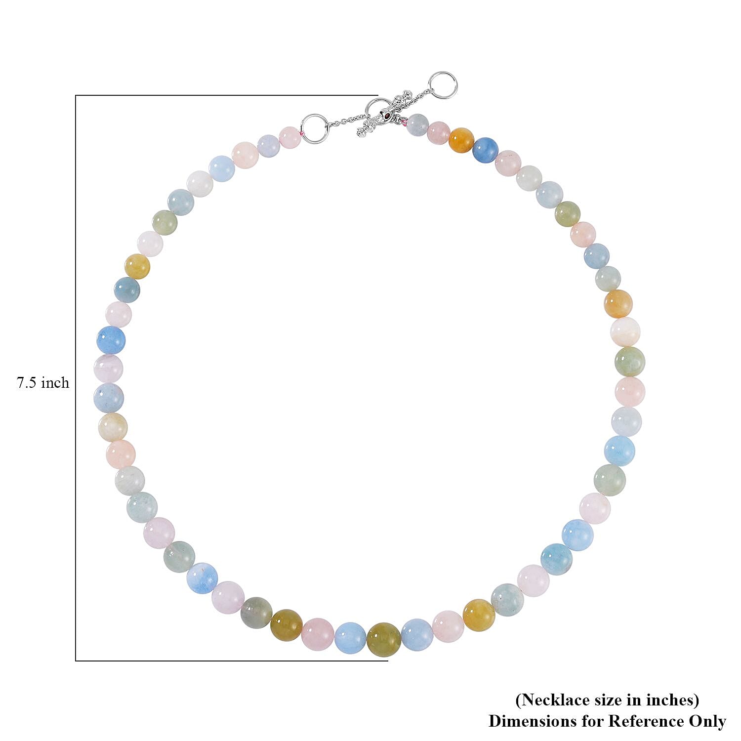 Multi Beryl, Mozambique Garnet and Simulated Diamond Beaded  330.10 ctw Necklace in Rhodium Over Sterling Silver 20-22 Inches