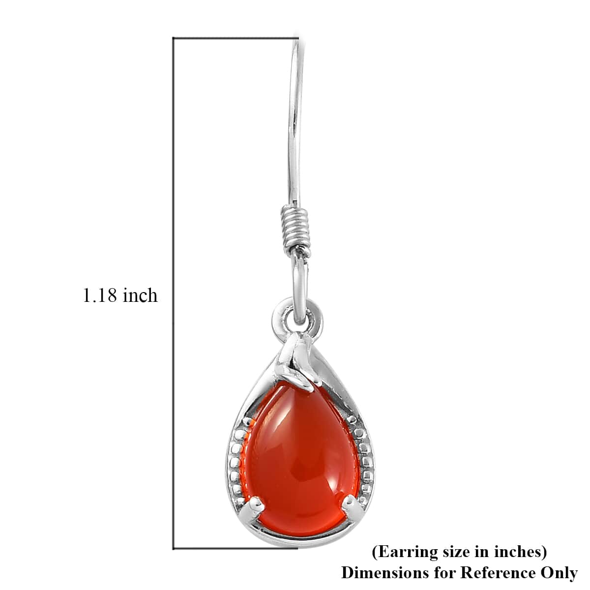 Carnelian Drop Earrings in Platinum Over Sterling Silver 3.85 ctw image number 6