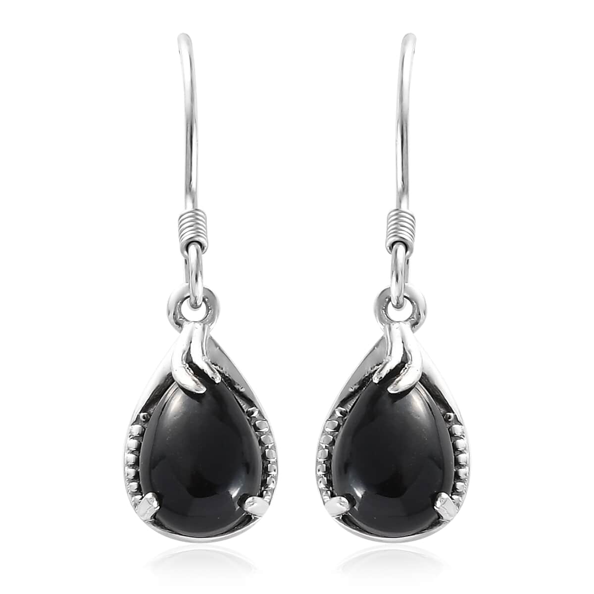 Australian Black Tourmaline Drop Earrings in Platinum Over Sterling Silver 4.65 ctw image number 0