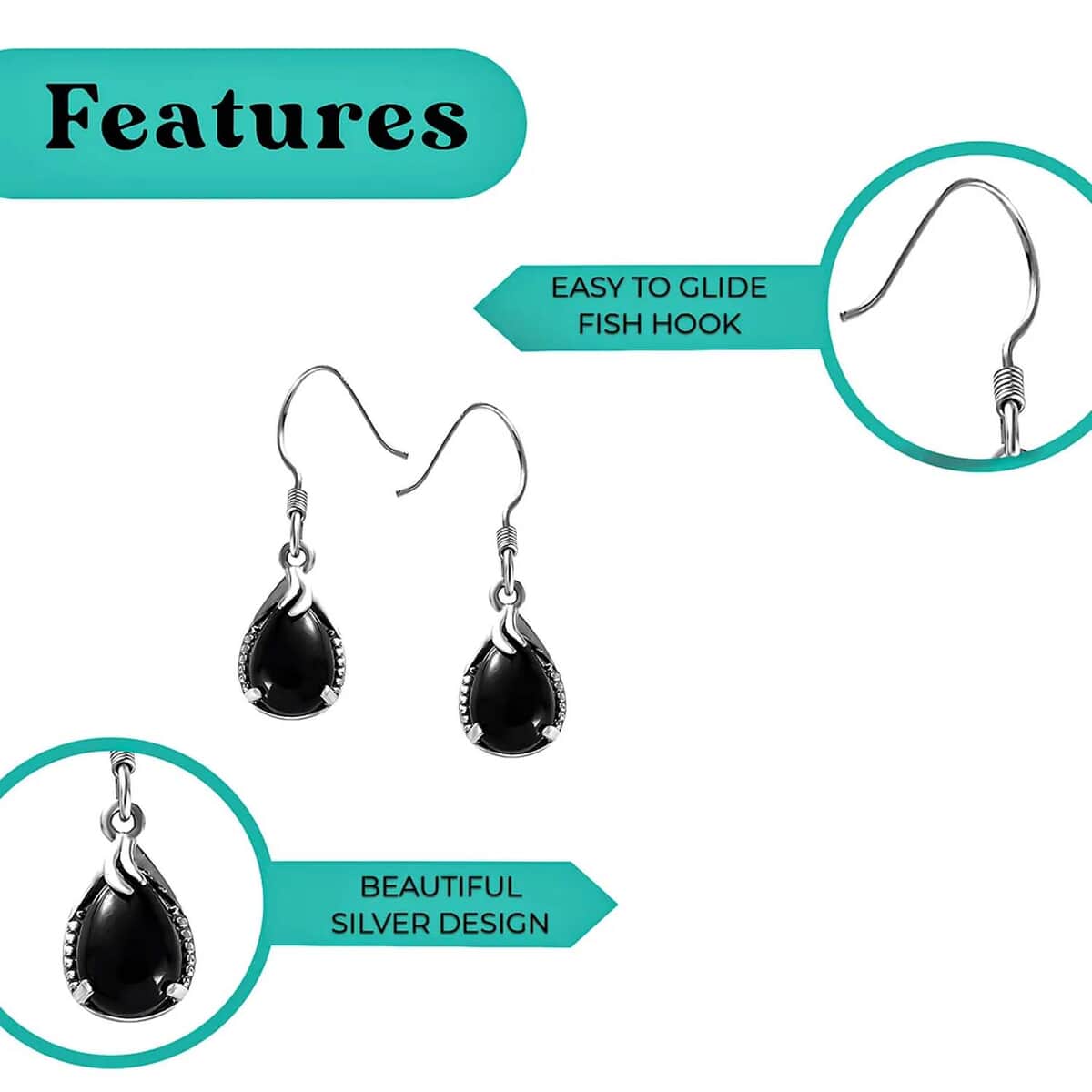 Australian Black Tourmaline Drop Earrings in Platinum Over Sterling Silver 4.65 ctw image number 4