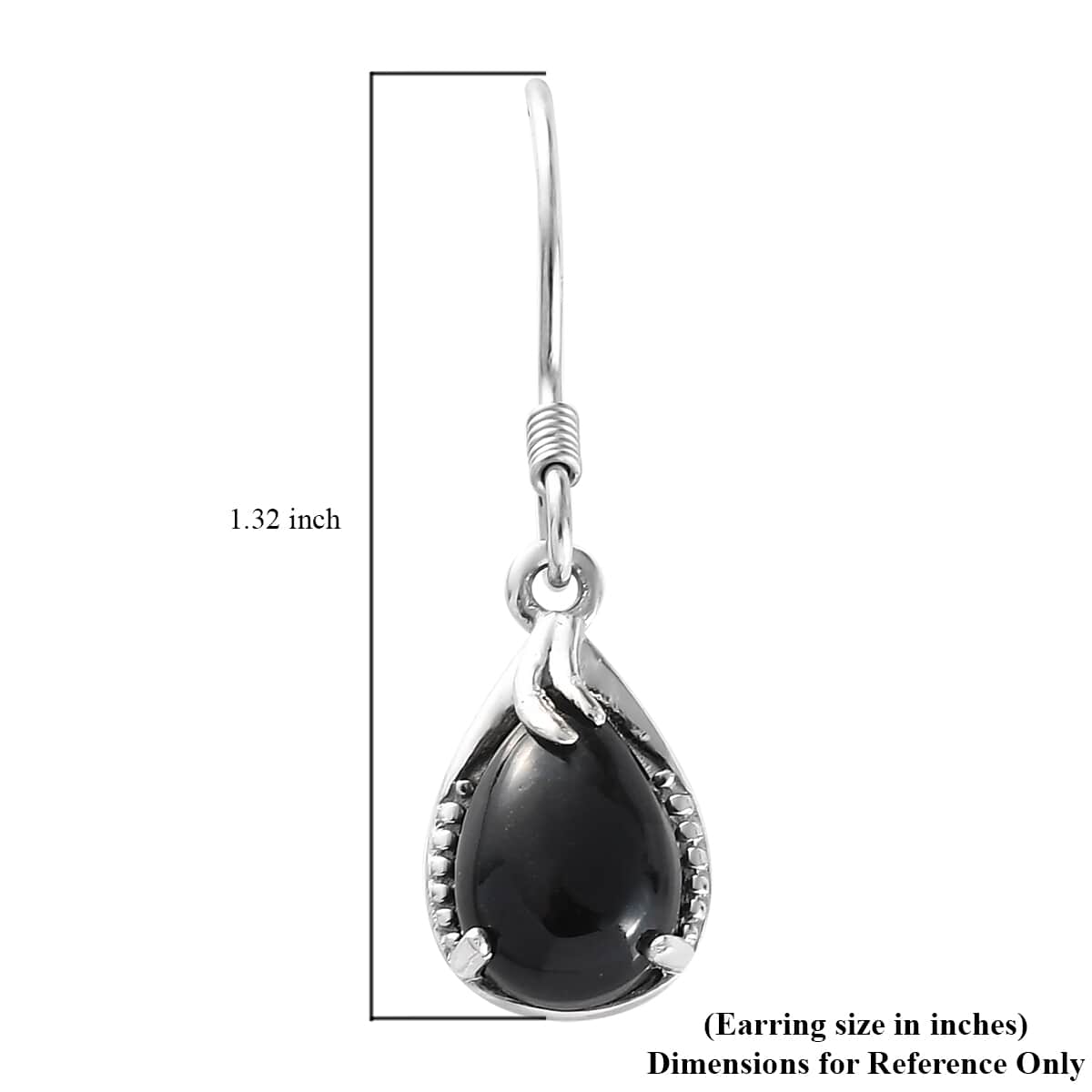 Australian Black Tourmaline Drop Earrings in Platinum Over Sterling Silver 4.65 ctw image number 6