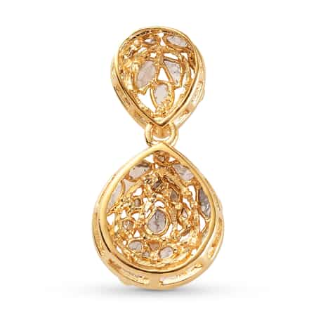 Polki Diamond Pendant in 14K Yellow Gold Over Sterling Silver 2.15 ctw image number 3