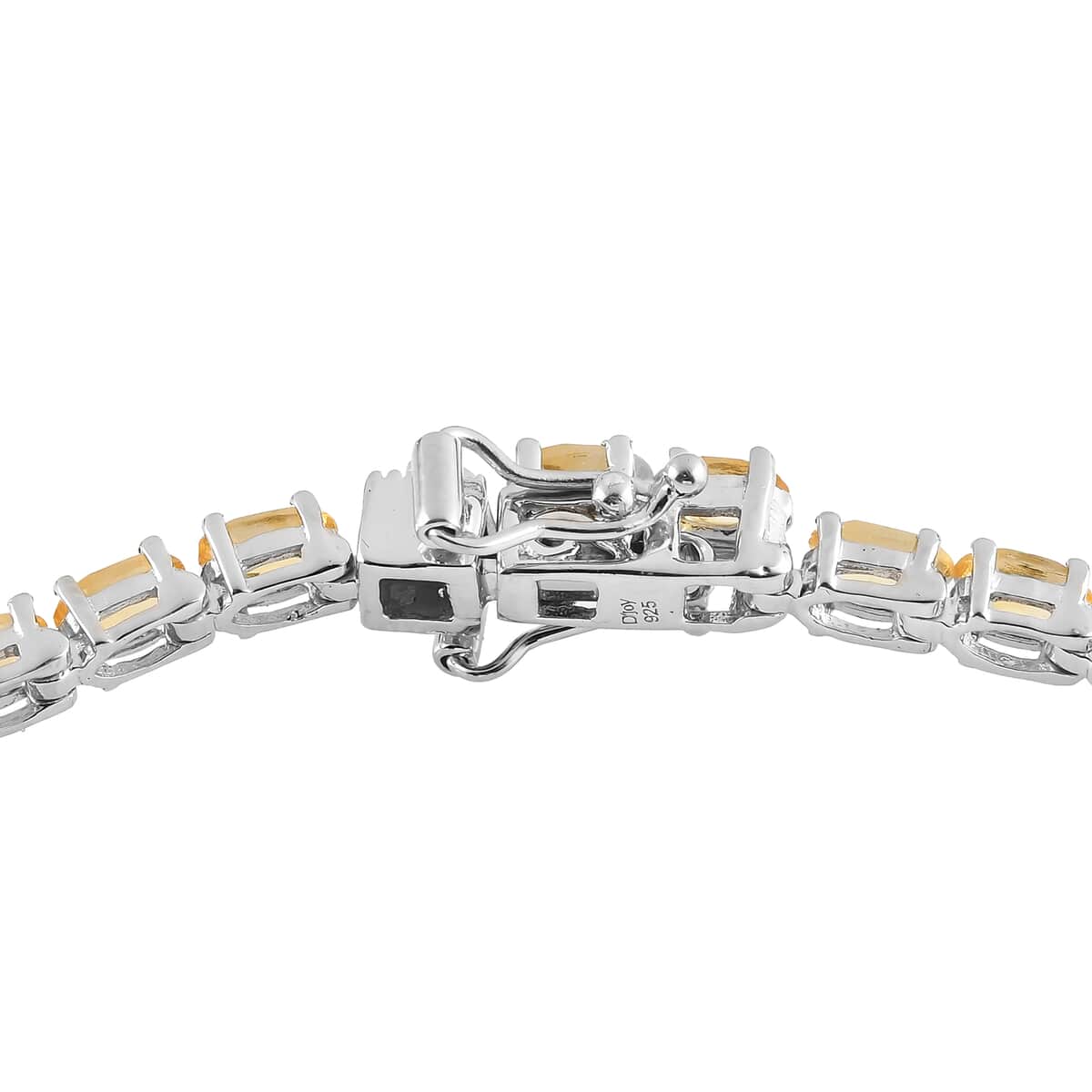 Brazilian Citrine Tennis Bracelet in Platinum Over Sterling Silver (7.25 In) 7.10 ctw image number 5