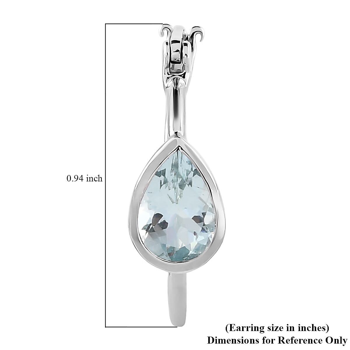 Espirito Santo Aquamarine Hoop Earrings in Platinum Over Sterling Silver 2.35 ctw image number 7