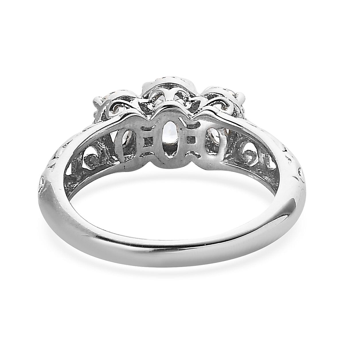 D'Joy Aquamarine Ring, 3 Stone Aquamarine Ring, Trilogy Ring, Sterling Silver Ring, Birthstone Jewelry, Mangoro Aquamarine 3 Stone Ring 0.75 ctw (Size 10.0) image number 4