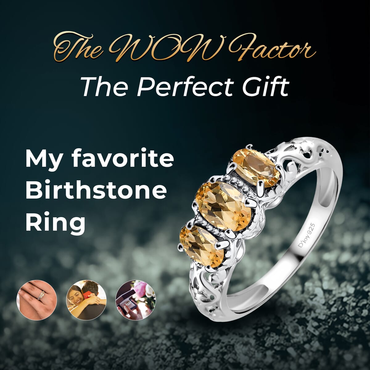 Brazilian Citrine 0.90 ctw 3 Stone Ring in Platinum Over Sterling Silver (Size 9.0) image number 3