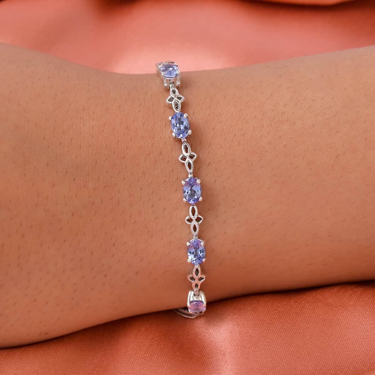Tanzanite Bolo Bracelet in Platinum Over Sterling Silver and Stainless Steel 2.15 ctw image number 1