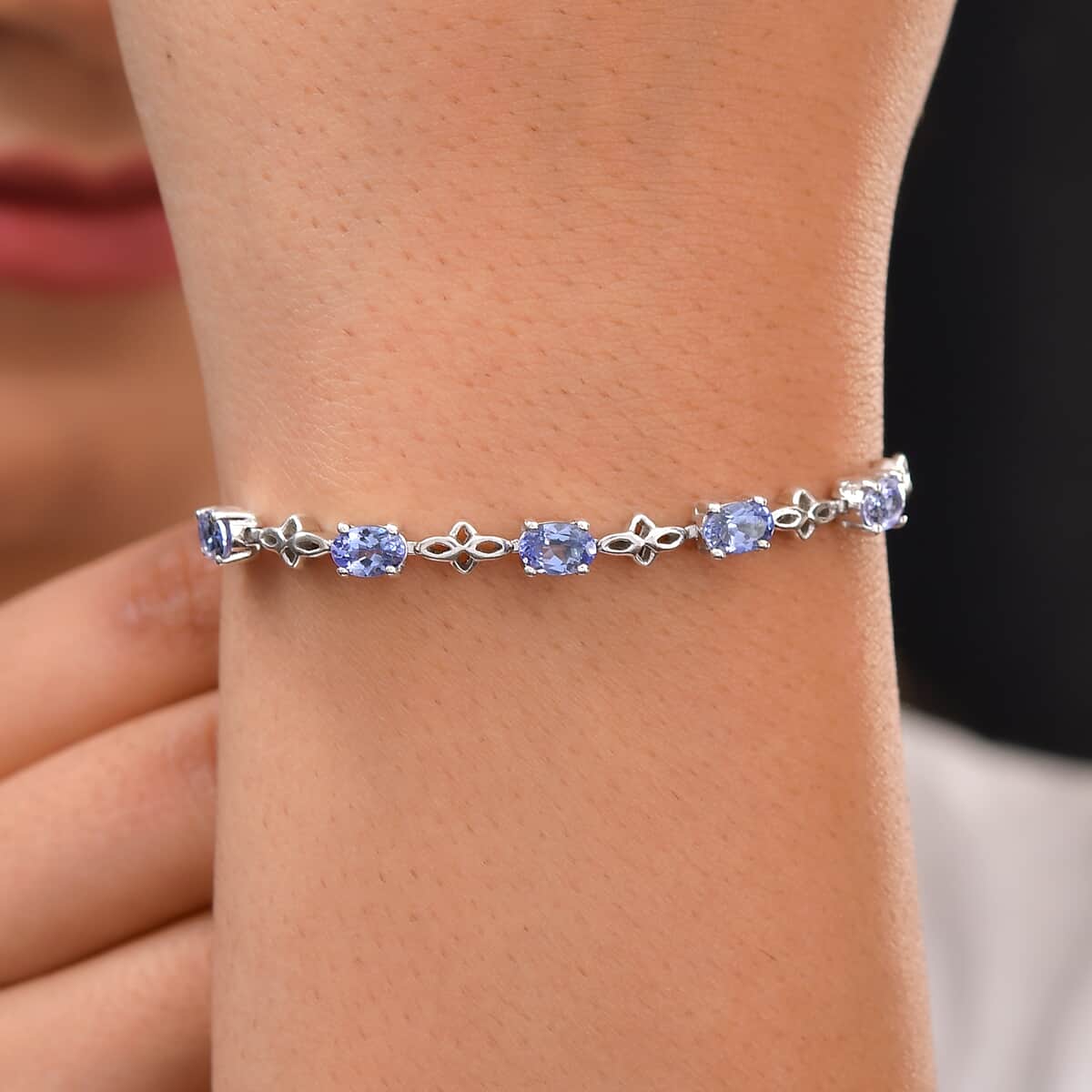 Tanzanite Bolo Bracelet in Platinum Over Sterling Silver and Stainless Steel 2.15 ctw image number 2