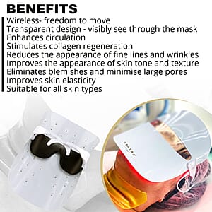Opatra Glow Mask PRO with LED Light Therapy (Limited Lifetime Warranty Included)