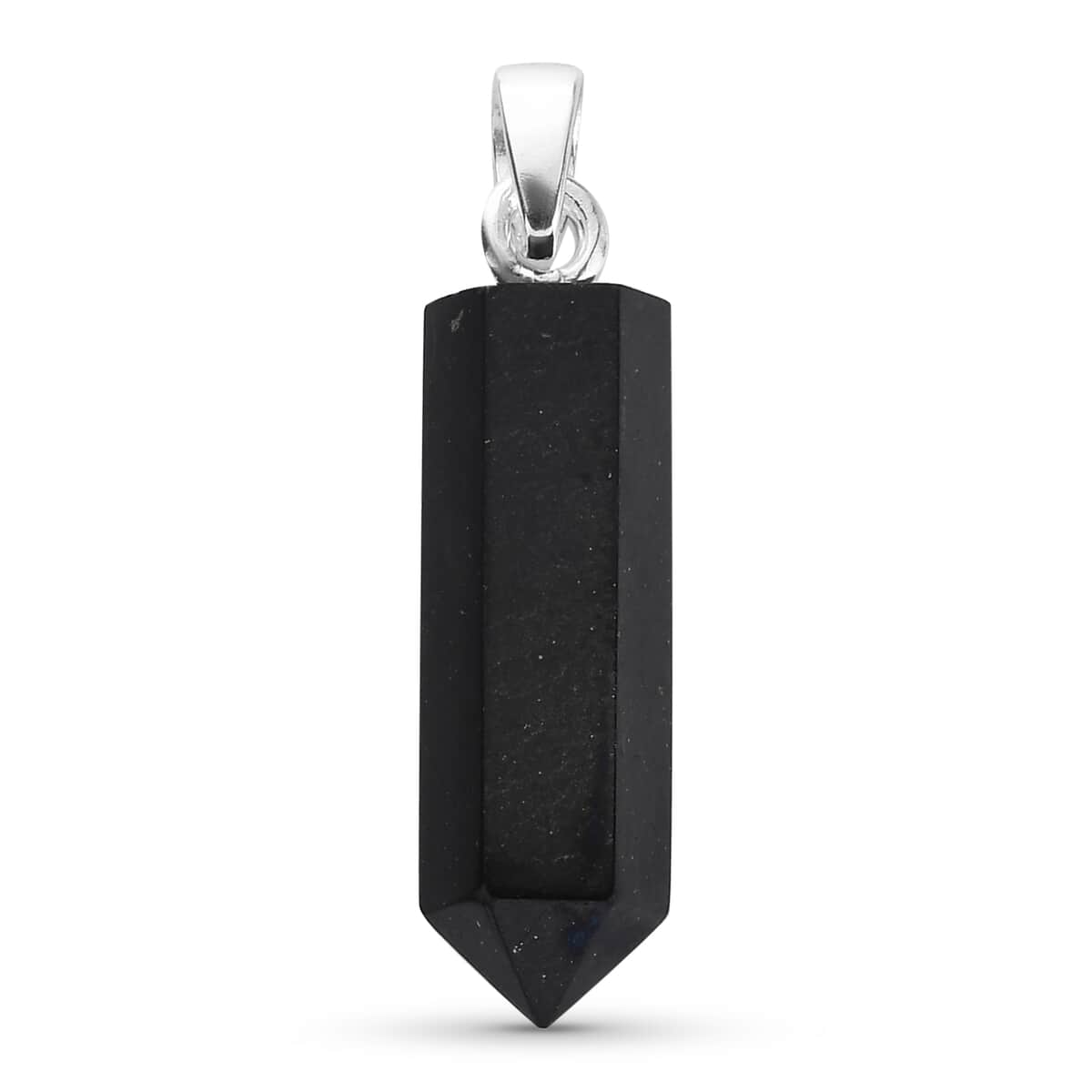 Shungite Pencil Shape Pendant in Sterling Silver 6.85 ctw image number 0