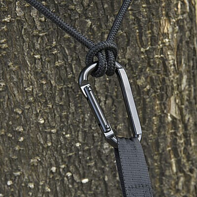 Gray Camping Hammock with 2 Tree Straps