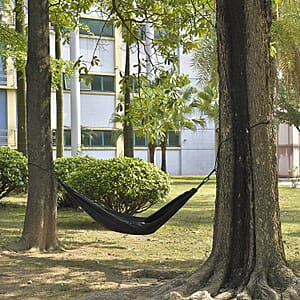 Black Camping Hammock with 2 Tree Straps