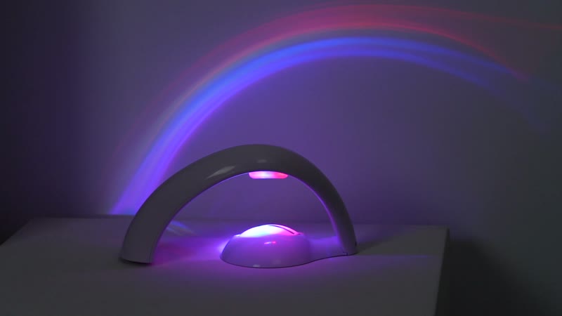 White Enchanting Rainbow LED Night Projection Lamp
