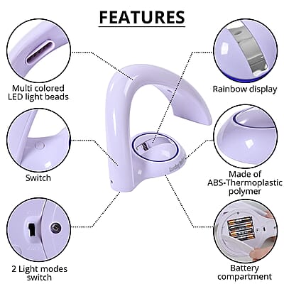 White Enchanting Rainbow LED Night Projection Lamp