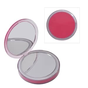 Pink Rechargeable Two-Sided LED Portable Mirror