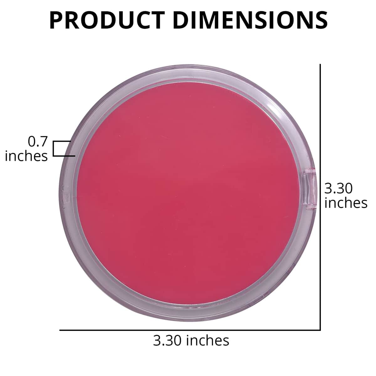 Pink Rechargeable Two-Sided LED Portable Mirror image number 3