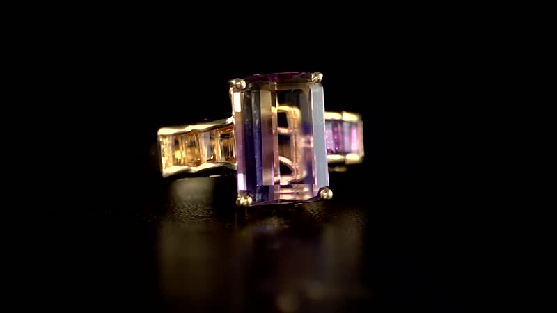 Anahi Ametrine and Multi Gemstone Ring in Vermeil Yellow Gold Over Sterling Silver 8.20 ctw