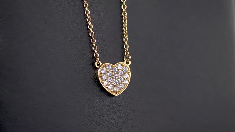 Simulated Diamond Cluster Necklace 18 Inches in 14K Yellow Gold Over Sterling Silver and Stainless Steel 1.10 ctw