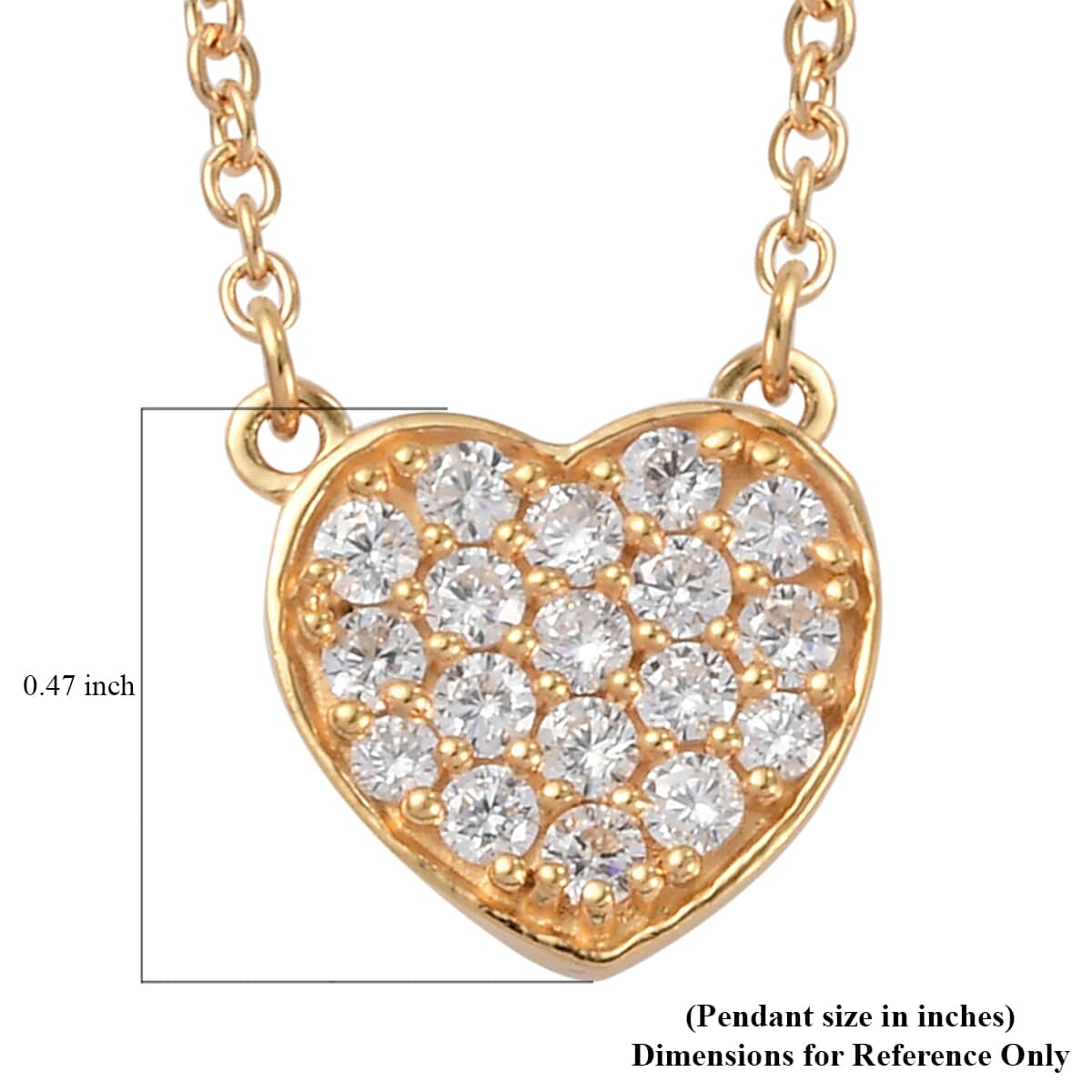 Simulated Diamond Cluster Necklace 18 Inches in 14K Yellow Gold Over Sterling Silver and Stainless Steel 1.10 ctw image number 6