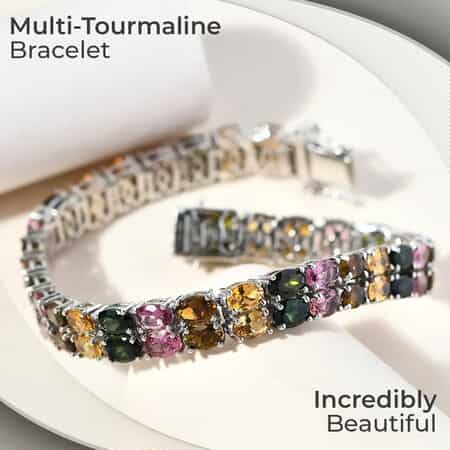 Multi-Tourmaline Double-Row Bracelet