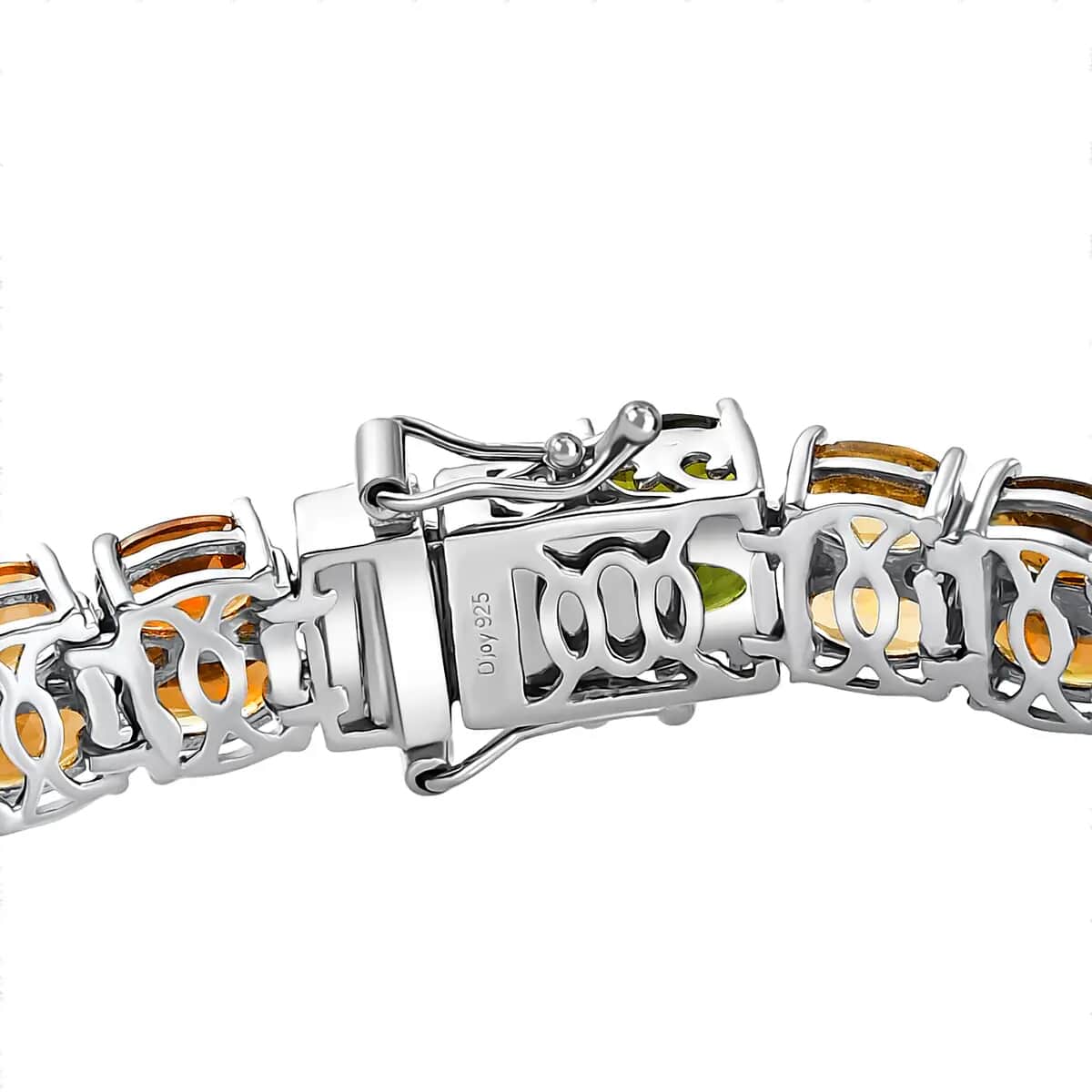 Multi-Tourmaline Double Row Bracelet in Platinum Over Sterling Silver (8.00 In) (19.65 g) 27.25 ctw image number 4