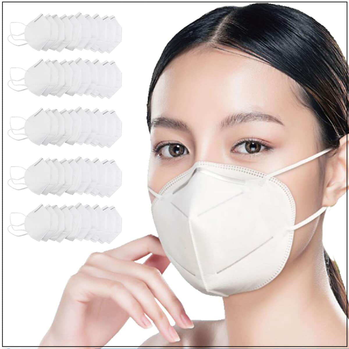 Set of 50 KN95 Disposable Protection Masks 5 Layer Non- Returnable image number 1