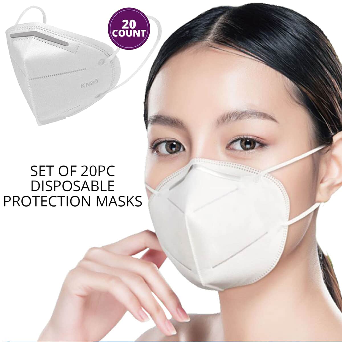 Set of 20 KN95 Disposable Protection Masks 4 Layer (Non Returnable) image number 1