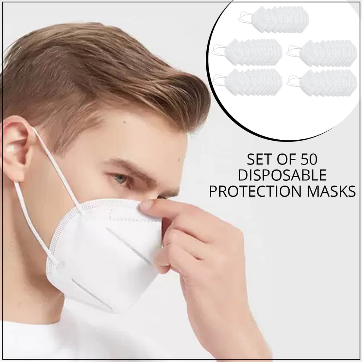 Set of 50 KN95 Disposable Protection Masks 5 Layer (Non Returnable) image number 1